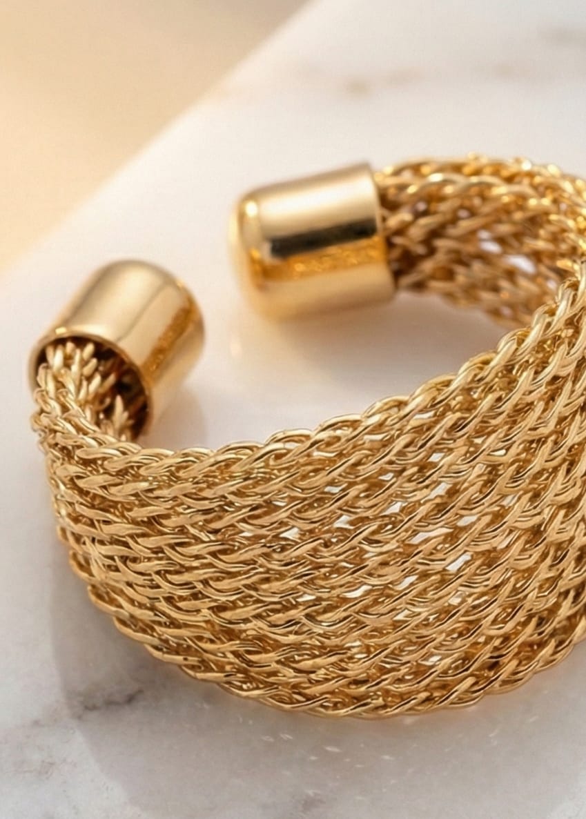 Aura Luxe Anti-Tarnish Gold Ring Set