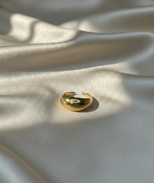 Anti-Tarnish Golden Dome Ring