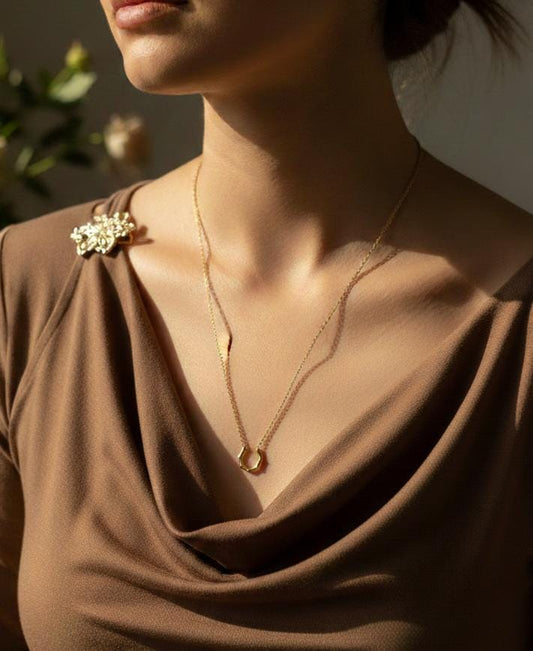 Eternal Curve Anti Tarnish Gold Necklace